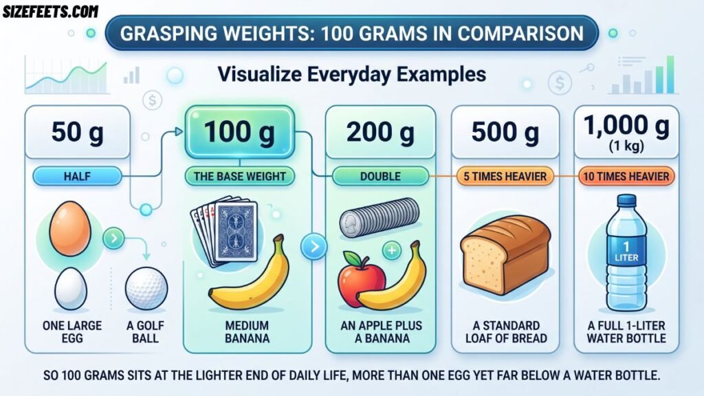 100 Grams vs. Other Common Weights