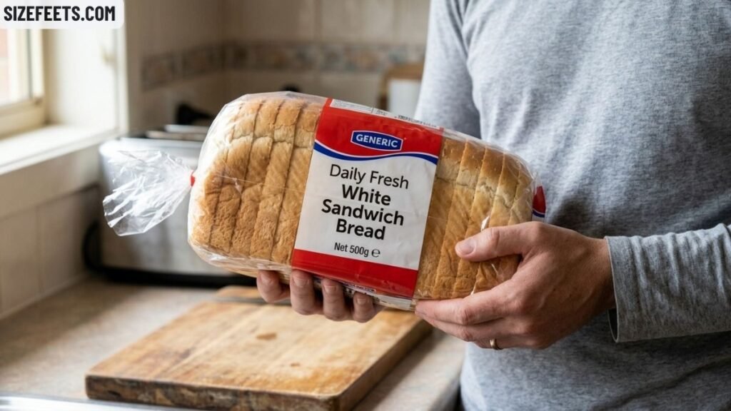 A loaf of bread showing 500 grams in grams visualized