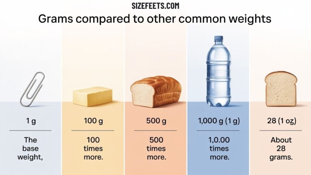 Grams Compared to Other Common Weights