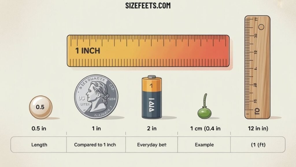 How Big Is 1 Inch vs. Other Common Lengths