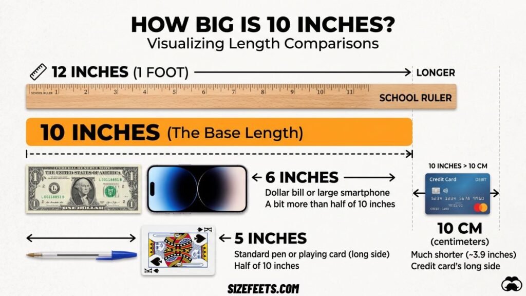 How Big Is 10 Inches vs. Other Common Sizes