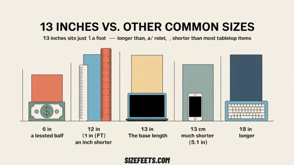 How Big Is 13 Inches vs. Other Common Sizes