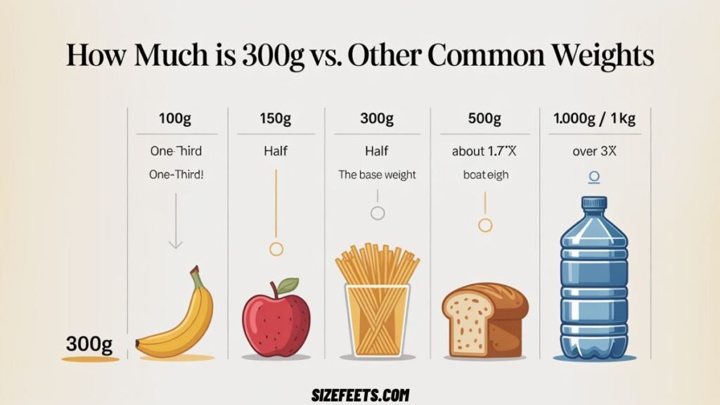 How Much Is 300 g vs. Other Common Weights