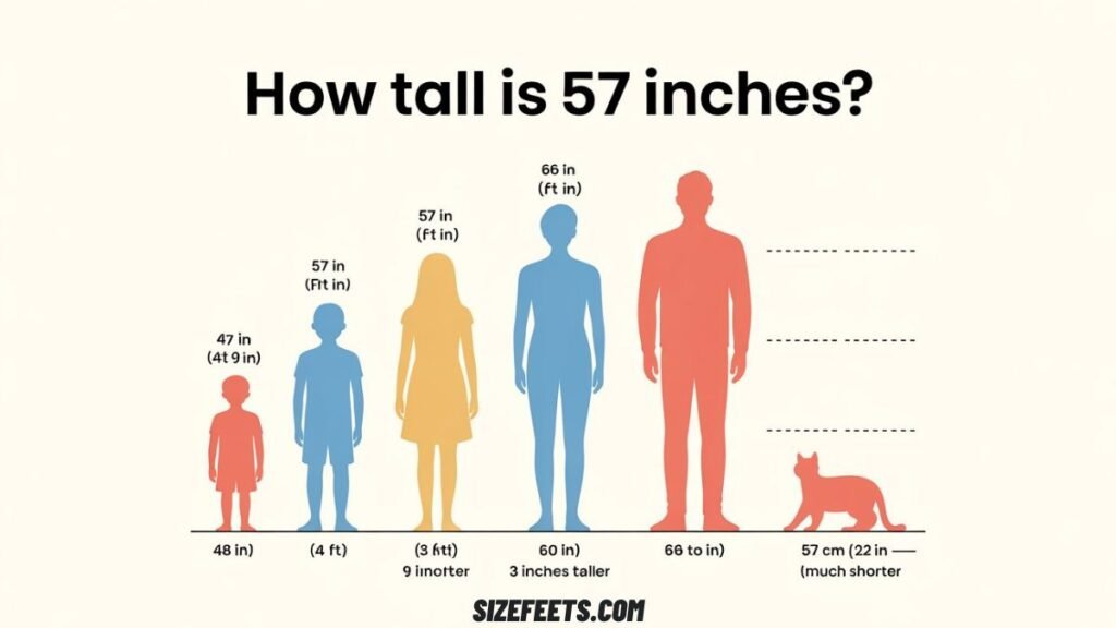 How Tall Is 57 Inches vs. Other Common Heights