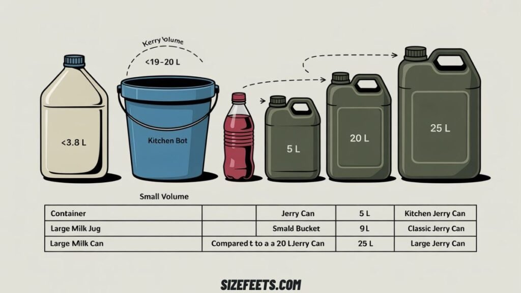 Jerry Can Sizes vs. Other Common Containers