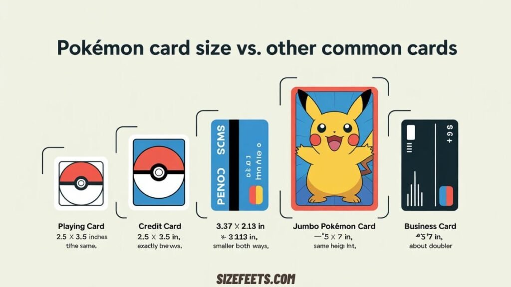 Pokémon Card Size vs. Other Common Cards