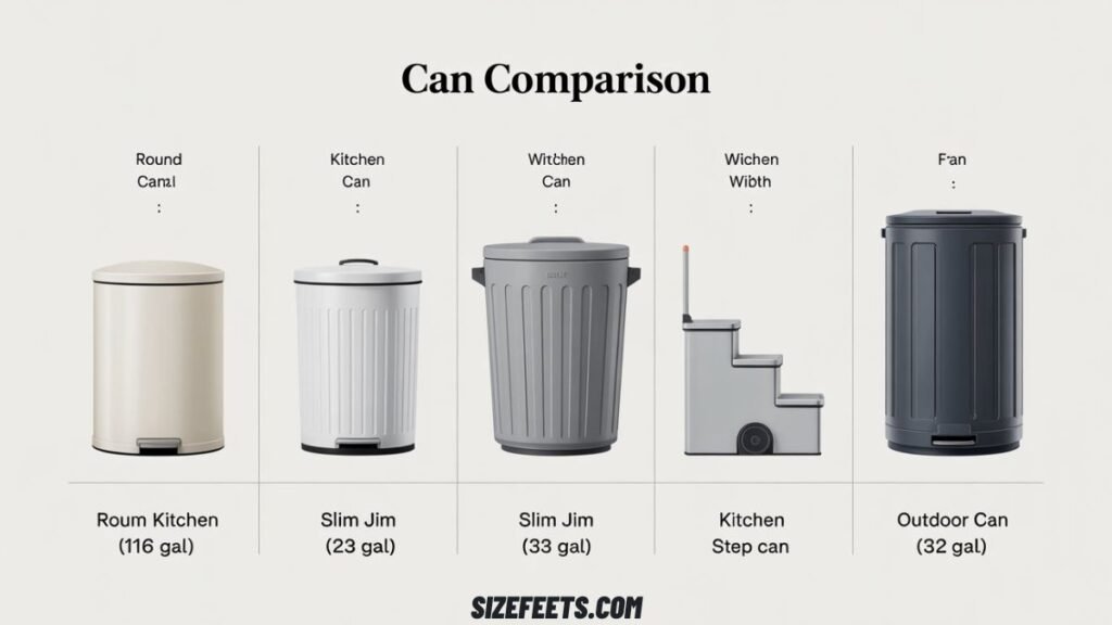 Slim Jim Sizes vs. Other Trash Cans