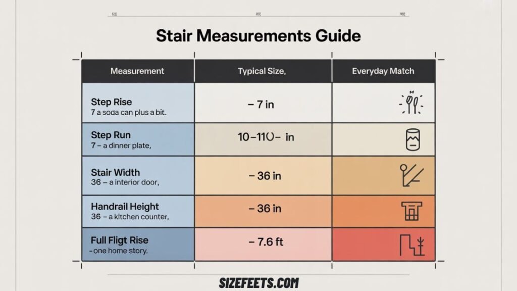 Staircase Dimensions vs. Other Common Sizes