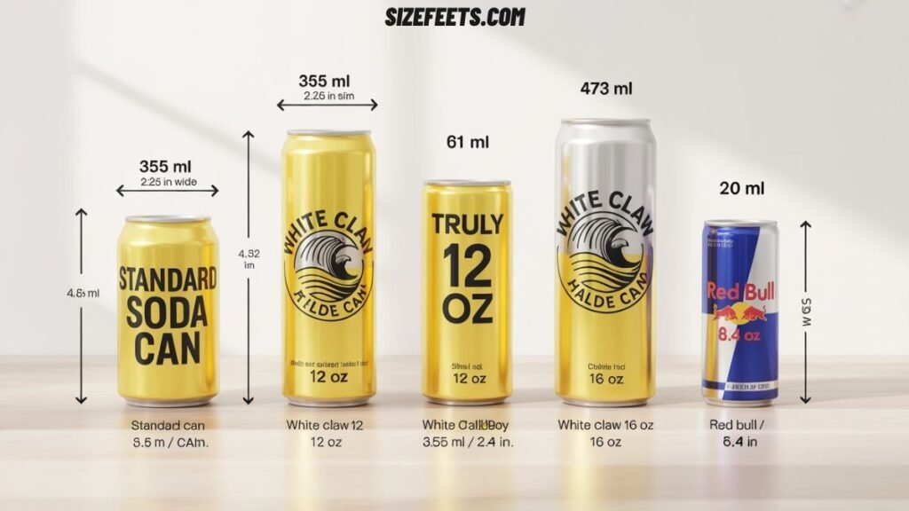 White Claw Can Size vs. Other Drinks