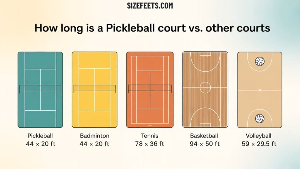 How Long Is a Pickleball Court vs. Other Courts