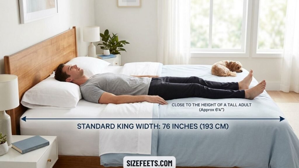 The standard king width in king vs cal king dimensions