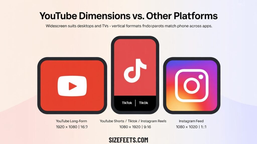 YouTube Dimensions vs. Other Platforms